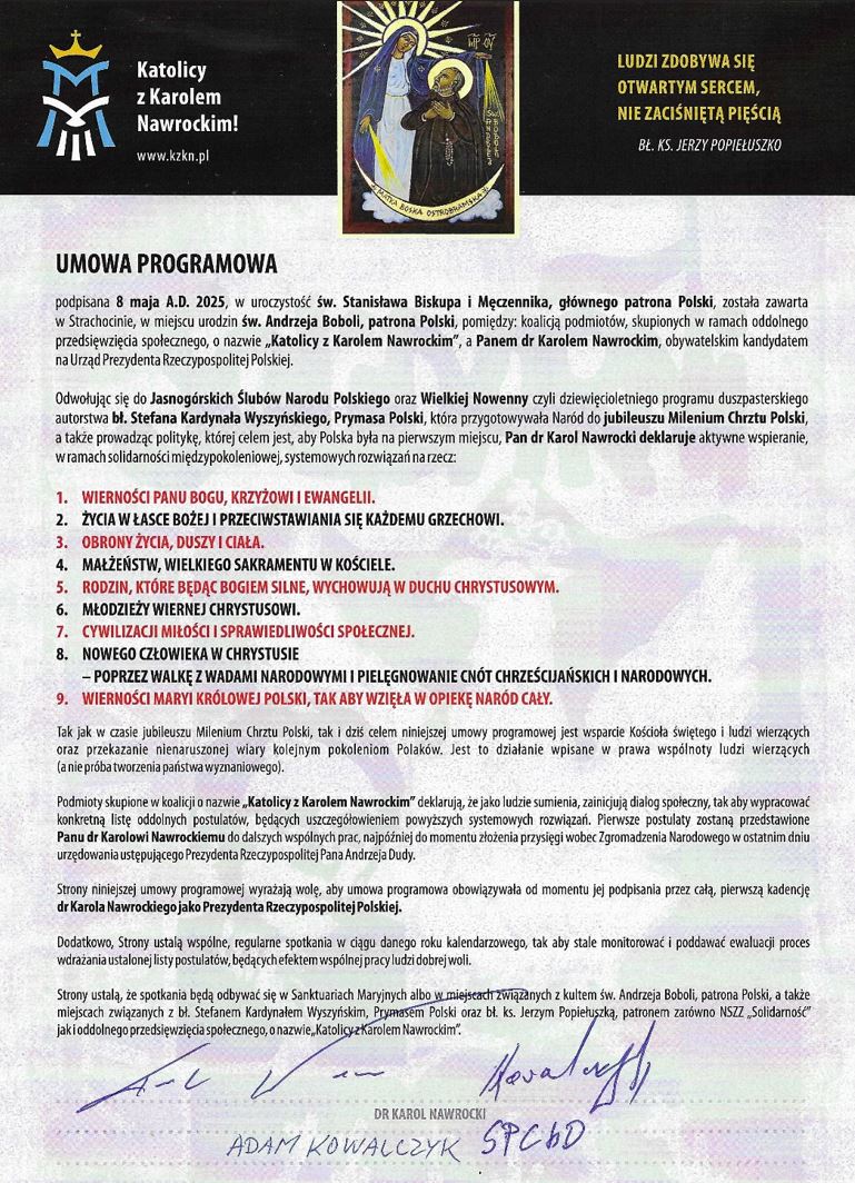 Umowa programowa-K.Nawrocki